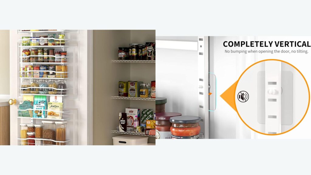 "Organize your pantry with the Moforoco 9-Tier Over-Door Rack, maximizing space and efficiency."